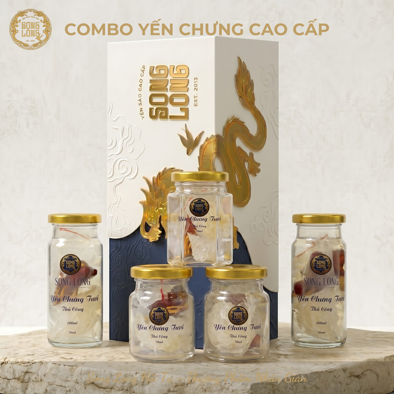COMBO 6 HỦ YẾN CHƯNG TƯƠI CAO CẤP